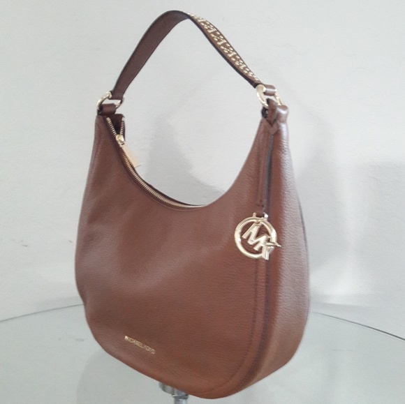 NWT MICHAEL KORS LEATHER LYDIA MEDIUM SHOULDER BAG - Picture 7 of 8